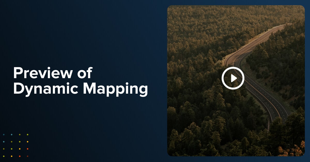 Preview of Dynamic Mapping road in between trees