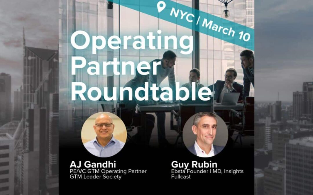 PE/VC Roundtable on Sales Productivity (NYC)